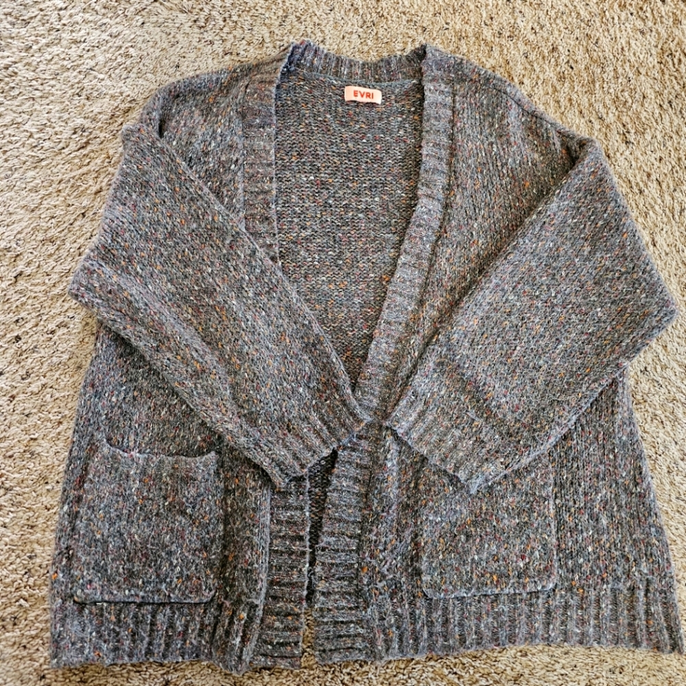 Gently used, lightweight, knit cardigan size XL
